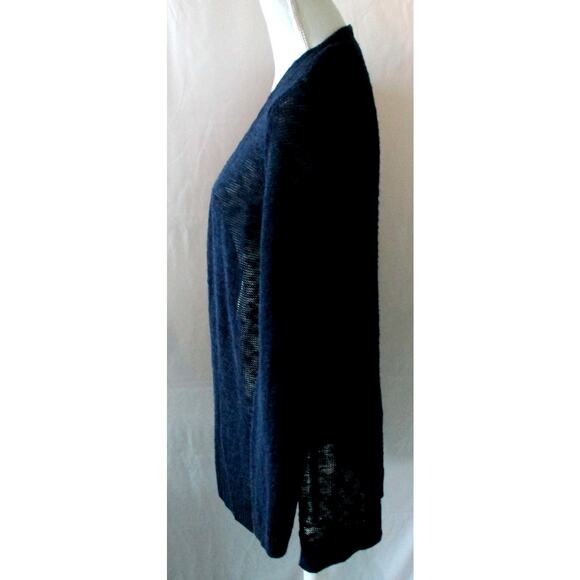 Loft Women's Blue Long Sleeve Open Front Cardigan Sweater Size Large - Picture 4 of 9